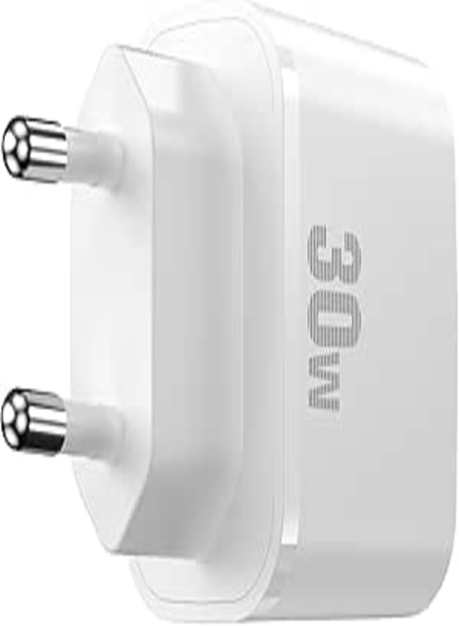 WIWU Wi-U021 SiC PD+QC Fast charger 30W 3 Port (1 USB-C+ 1 Lightning + 1 USB-A) - White
